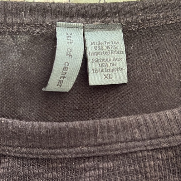 Left Of Center Mixed Media Asymmetrical Hem Shirt, XL, GUC - Picture 6 of 8